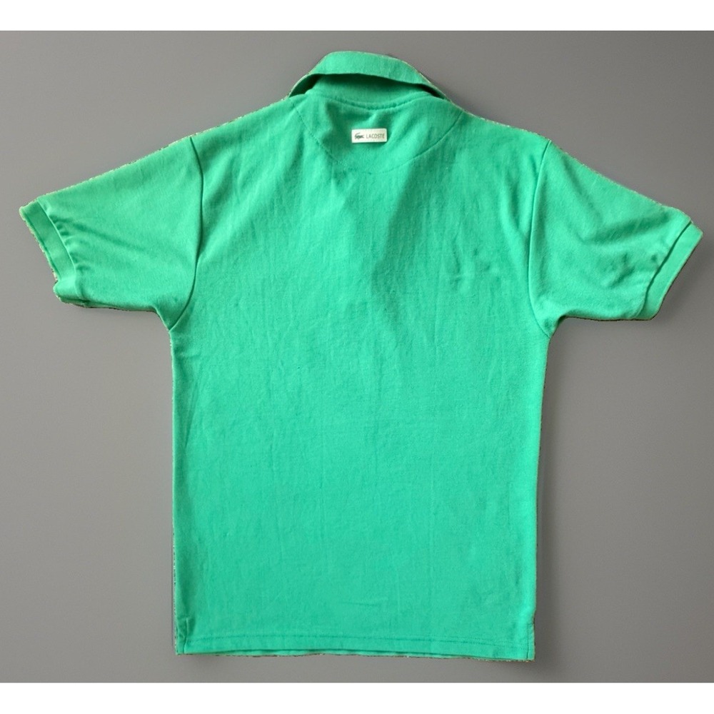 Lacoste Short Sleeve Polo Shirt Solid Green Embroidered Gator Logo Large JBHS - Picture 2 of 11
